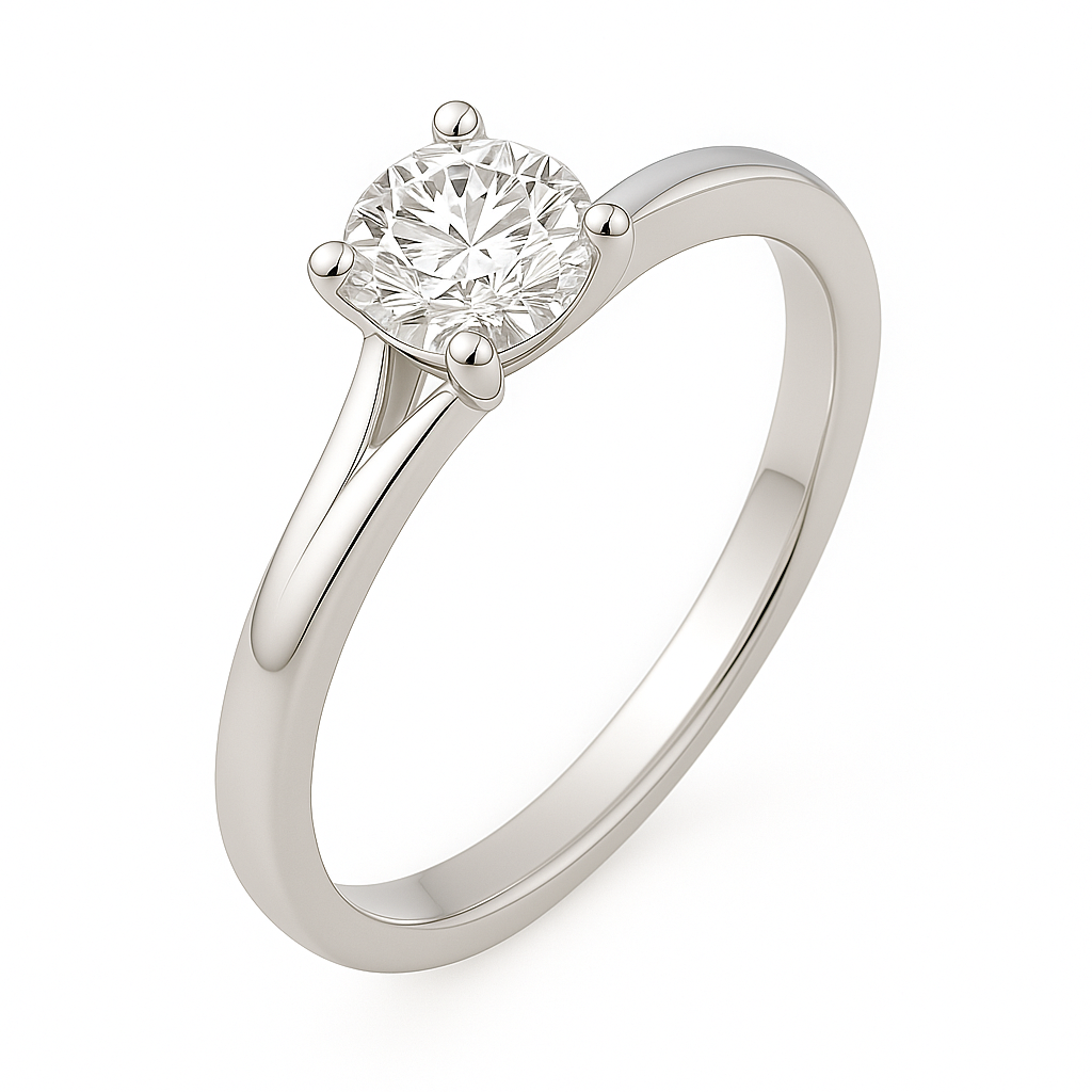 IMPERARI DIAMOND SOLITAIRE RING – WHITE GOLD